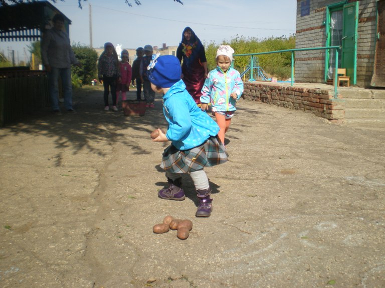 Воспитанники детского сада с.Жестянка собирали урожай